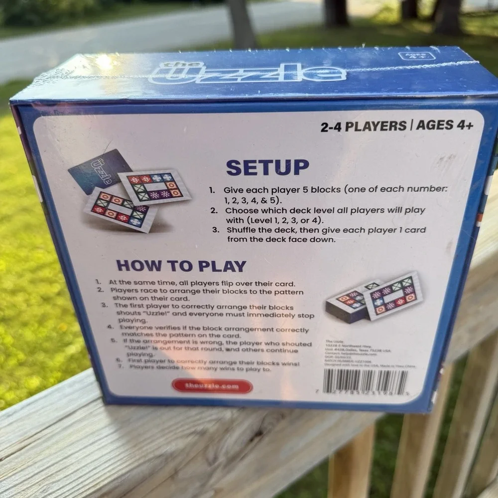 The Uzzle Family Board Game NEW Factory Sealed Block Puzzle 2-4 Players Ages 4+